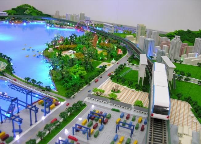 剑阁县港口沙盘